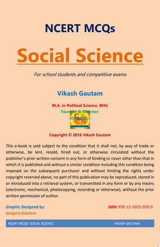 Cover of NCERT MCQs: Social Science