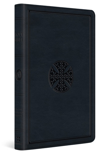 Cover of ESV Large Print Value Thinline Bible (TruTone, Navy, Mosaic Cross Design)