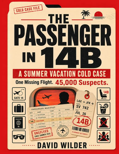 Cover of THE PASSENGER IN 14B: A Summer Vacation Cold Case: One Missing Flight. 45,000 Suspects. (True Crime Gifts For Men and Women)
