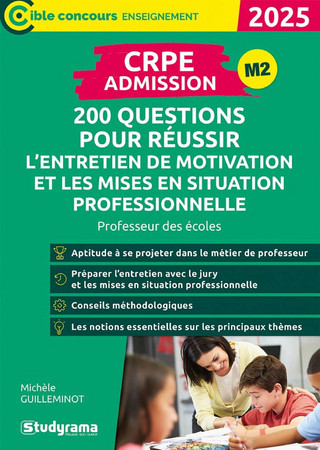 Cover of CRPE - Admission - 200 Questions : Réussir L'entretien De Motivation Et Les Mises En Situation Pr...