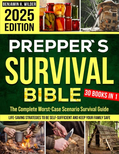 Cover of The Prepper’s Off-Grid Survival Bible: Master Food Storage, Water Security, Energy, Defense, Shelter & Bushcraft | Tactical Bug-In/Bug-Out Plans for 100% Self-Sufficiency & Long-Term Survival