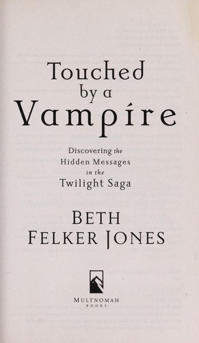 Cover of Touched by a Vampire