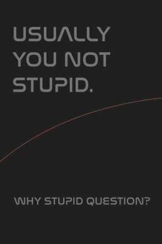 Cover of Usually You Not Stupid. Why Stupid Question? - Project Hail Mary - 110 Page Lined 6x9" Notebook