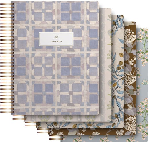 Cover of ESV Spiral-Bound Journaling Bible, Five-Volume Set (Hardcover, Cover Artwork by Lulie Wallace)