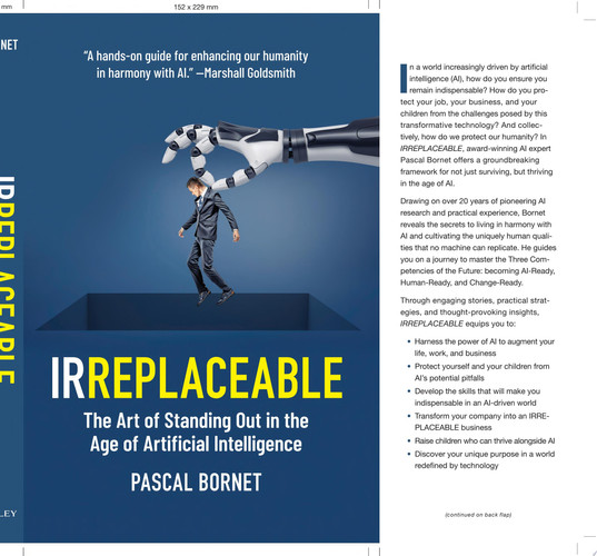 Cover of Irreplaceable: The Art of Standing Out in the Age of Artificial Intelligence