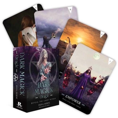 Cover of Dark Magick Oracle: Reveal the Light Within (36 Gilded Cards and 112-Page Full-Color Guidebook)