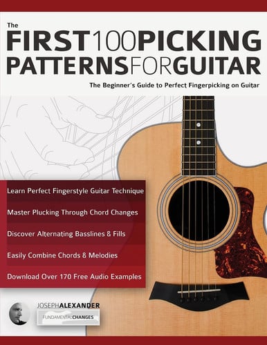 Cover of The First 100 Picking Patterns for Guitar The Beginner's Guide to Perfect Fingerpicking on Guitar
