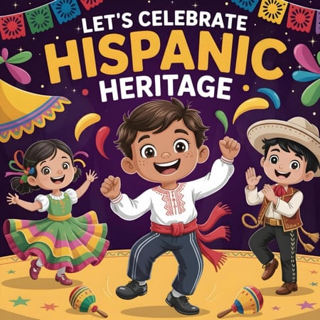 Cover of My First Hispanic Heritage Month Book for Kids: A Fun and Educational Story for Kids About Culture, Family, and Pride, Celebration of Latino History, Food, and Traditions for Children