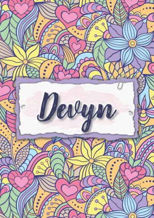 Cover of Devyn: Notebook A5 | Personalized Name Devyn | Birthday Gift for Women, Girl, Mom, Sister, Daughter ... | Design : Floral | 120 Lined Pages Journal, Small Size A5 (5.83 X 8.27 Inches)