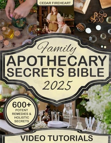 Cover of Family Apothecary Secrets Bible: 600+ Trusted Herbal Remedies and Step-by-Step Guides to Protect Your Loved Ones, and Restore Holistic Wellness to Your Home