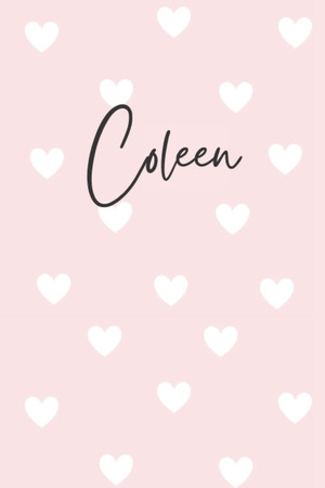Cover of Coleen Notebook: Pink Coleen Notebook, Heart Design Personalized Pink Pattern Lined Journal, Coleen Name Diary