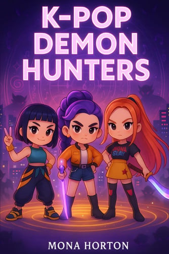 Cover of K-Pop Demon Hunters Book: Inspiring Short Stories for Kids About Friendship, Courage, and the Power of Music Against Darkness (children’s Books)