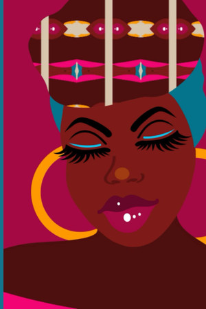 Cover of Yes I Can and Yes I Shall: An African-American Inspired Journal for Women by Cocoa Twins® - 6x9, 100 Blank Lined Note Book Pages, Perfect Bound, Soft Cover Original Art by Mesha Bazemore, Cocoa Twins®