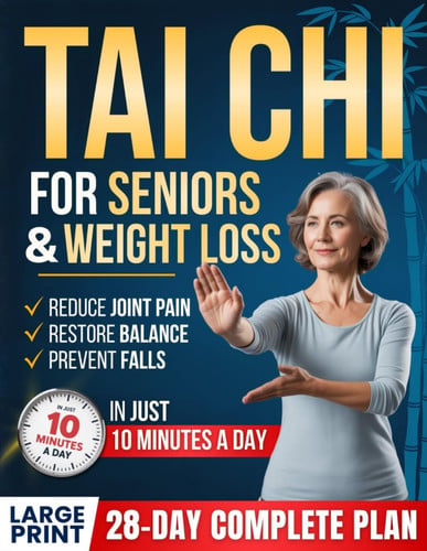 Cover of Tai Chi for Seniors & Weight Loss: A Simple 28-Day Program to Support a Healthier Body, Restore Balance and Stay Strong, Steady, and Independent With 10-Minute Low-Impact, Joint-Friendly Exercises