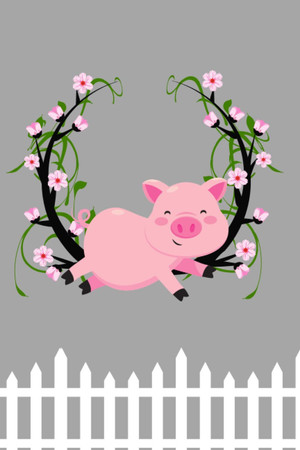 Cover of Pig Blossom Notebook: Barnyard Buddy Just Hanging Around Enjoy The View