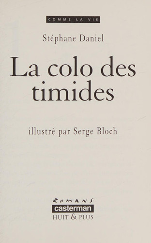 Cover of La Colo Des Timides