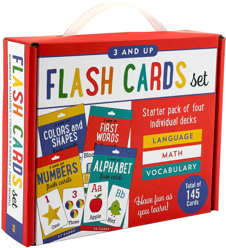 Cover of FLASH CARDS SET Alphabet, Colors & Shapes, First Words, and Numbers Four Pack Set