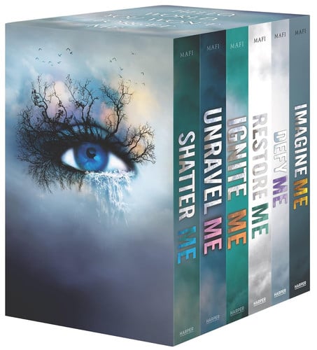 Cover of Shatter Me Series 6-Book Box Set: Shatter Me, Unravel Me, Ignite Me, Restore Me, Defy Me, Imagine Me
