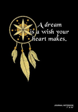 Cover of A Dream Is a Wish Your Heart Makes Journal, Notebook, Or Diary - 120 Blank Lined Pages - 7 X 10 - Matte Finished Soft Cover