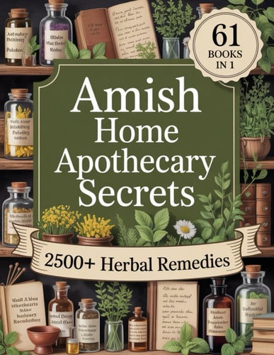 Cover of AMISH Home Apothecary Secrets: 61 Books in One | 2,500+ Herbal Remedies for Everyday Ailments to Restore Health and Harmony at Home