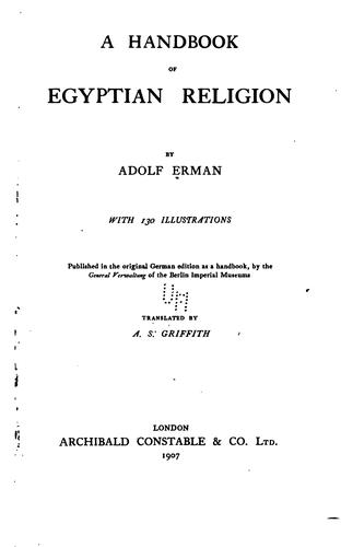 Cover of A Handbook of Egyptian Religion