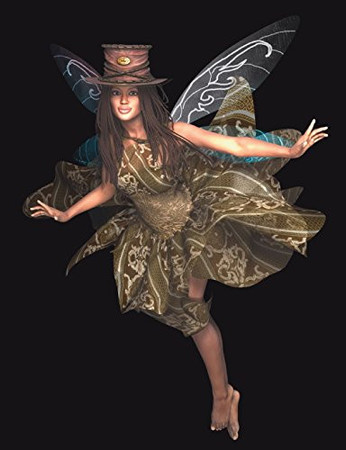 Cover of Flying Fairy with Dreadlocks Notebook Journal 200 Pages