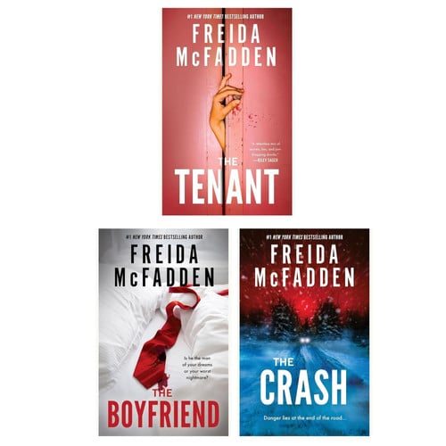 Cover of Freida McFadden Thrillers – 3-Book Set (The Tenant, The Boyfriend, The Crash)