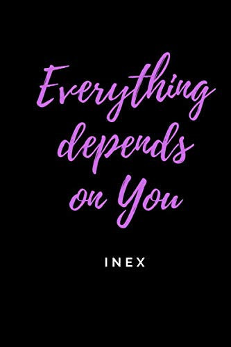 Cover of Everything Depends on You Motivational Notebook, Journal, Diary