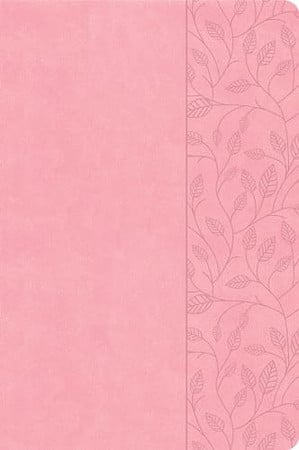 Cover of CSB Large Print Thinline Bible, Value Edition, Soft Pink LeatherTouch, Red Letter, Presentation Page, Sewn Binding, Full-Color Maps, Easy-to-Read Bible Serif Type