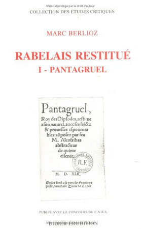 Cover of Rabelais Restitué