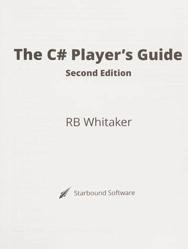 Cover of The C# player's guide