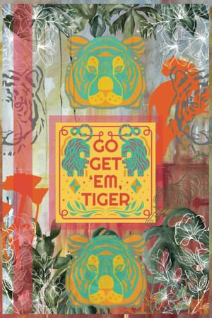 Cover of Go Get Em Tiger: Aesthetic Lined Journal