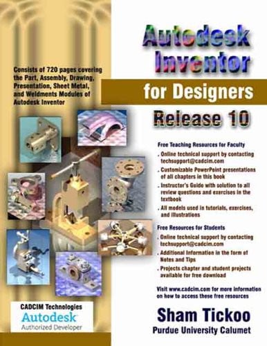 Cover of Autodesk Inventor for Designers, Release 10