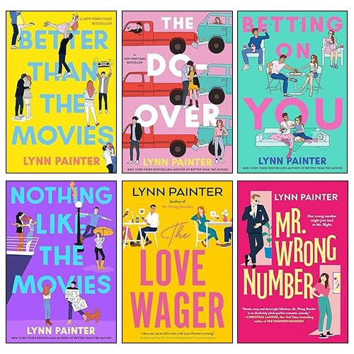 Cover of Lynn Painter 6 Books Collection Set (Better Than the Movies, The Do-Over, Betting on You, Nothing Like the Movies, The Love Wager & Mr Wrong Number)
