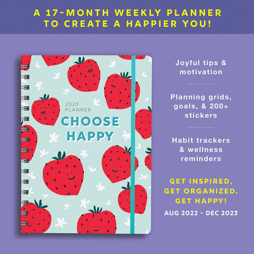 Cover of 2023 Choose Happy Planner August 2022-December 2023