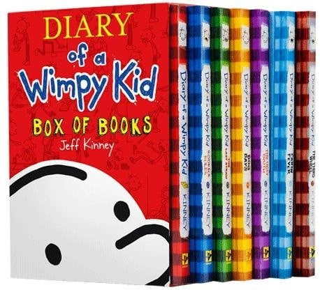 Cover of Diary of a Wimpy Kid Box Set Plus Sticker Sheet : Diary of a Wimpy Kid: A Novel in Cartoons, Rodrick Rules, The Last Straw, Dog Days, The Ugly Truth, Cabin Fever, and The Third Wheel