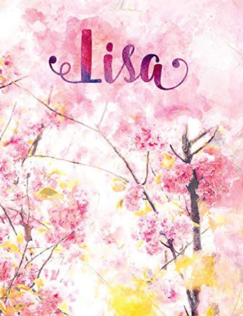 Cover of Lisa Personalized Journal - a Pink Cherry Blossom Diary
