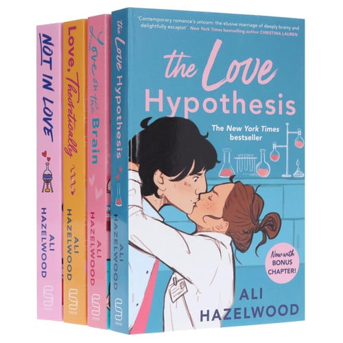 Cover of Ali Hazelwood 4 Book Collection Set: The Love Hypothesis, Love on the Brain, Love Theoretically & Not In Love