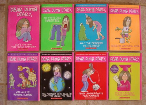 Cover of Dear Dumb Diary Set, Books 1-8 (Let's Pretend This Never Happened; My Pants Are Haunted!; Am I the P