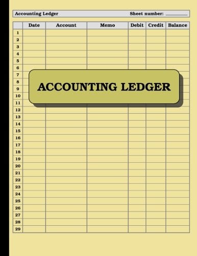 Cover of Accounting Ledger: 120 Pages Size = 8. 5 X 11 Inches (double-Sided), Perfect Binding, Non-perforated