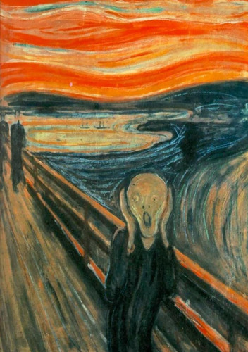 Cover of Ruled Notebook - The Scream: Edvard Munch Painting (1893) | Book for Use as a Journal or to Write Notes