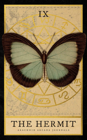 Cover of The Hermit: Tarot Card Inspired College Ruled Notebook for Notes and Journaling (The Arachnid Arcana Journal Series)