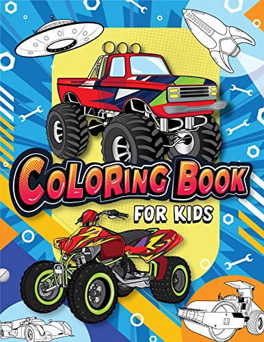 Cover of Coloring Book for Kids Fun and Theme Based Coloring Book for Early Learning - Cartoon-Inspired Designs of Things That Go