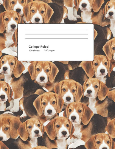 Cover of Beagle Puppy Composition Book: Baby Beagle Notebook Beagle Dog Puppy, 8. 5 X11 (200 Pages) Blank Composition Notebook College Ruled, Use It for College Or School Or As a Journal, Write About Your Beagle Puppies, Write Down Beagle Facts and Favorite Beagle Memes Or All Beagle Traits and Information