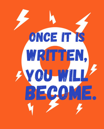 Cover of Once It Is Written You Will Become Notebook, Journal, Thought Book