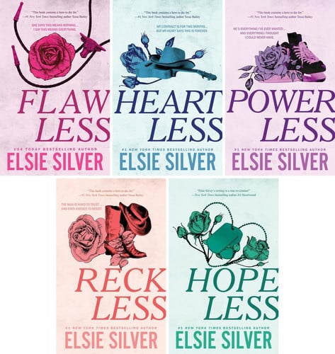 Cover of Chestnut Springs 5 Paperback Books Collection: Flawless, Heartless, Powerless, Reckless, Hopeless