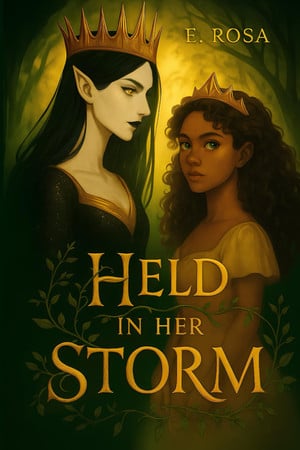 Cover of Held In Her Storm: A Sapphic Age Gap Romance Novel