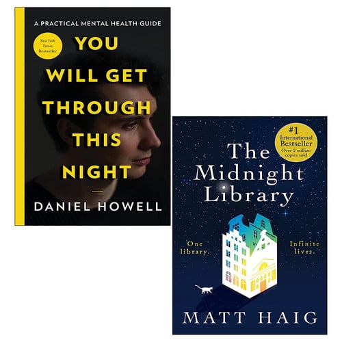 Cover of You Will Get Through This Night By Daniel Howell & The Midnight Library By Matt Haig 2 Books Collection Set