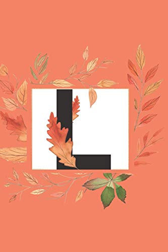 Cover of L Initial L Monogram Notebook Journal Gift for Fall Autumn Season