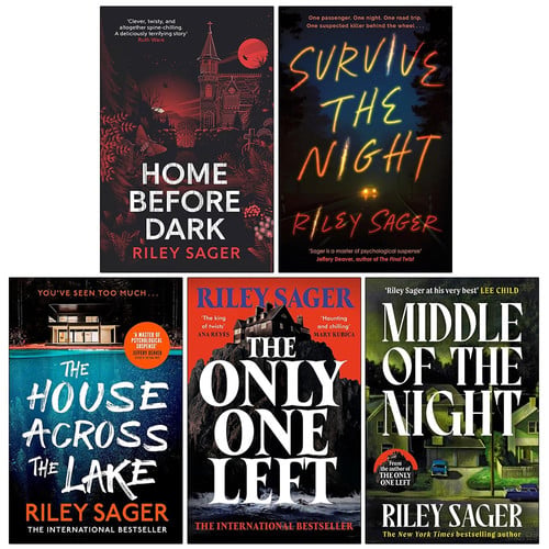 Cover of Riley Sager Collection 5 Books Set (Home Before Dark, Survive the Night, The House Across the Lake, The Only One Left & Middle of the Night)
